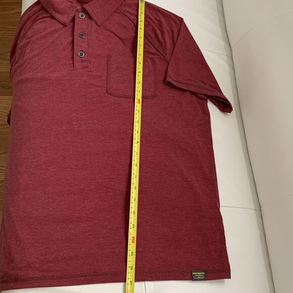 L.L.Bean Polo Shirt Men’s Maroon Collared Short Sleeve Logo Size L-Reg - Picture 5 of 6